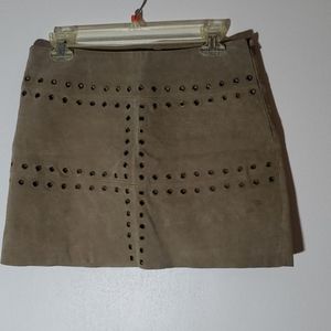 VINTAGE 💯 leather B.B. DAKOTA Suede Skirt  Sz 7